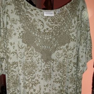 Avenue short sleeve knit top